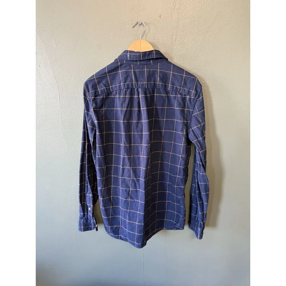 Gap Mens Blue Long Sleeve Button Up Flannel Shirt Size Medium